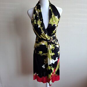 New Roberto Cavalli Green Dress with Snake Brooch Size 38/ XS